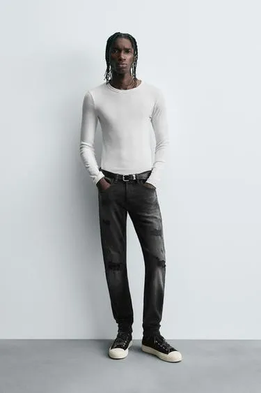 Джинсы SKINNY FIT с разрезами