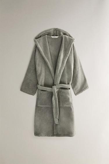 Zara Мягкий халат с капюшоном (380 г/м²)