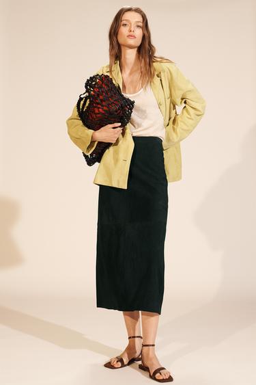 Zara Юбка из замши LIMITED EDITION MINIMAL