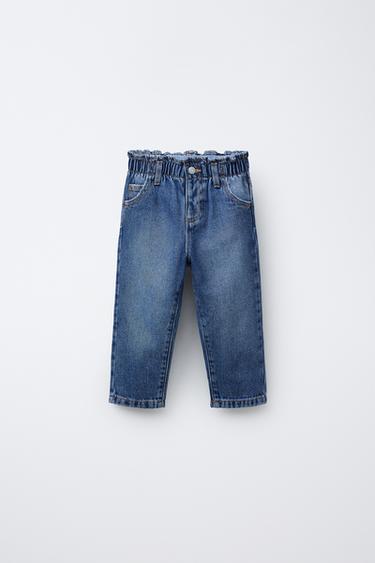 Zara Джинсы PAPERBAG с карманами-сердечками купить с доставкой.