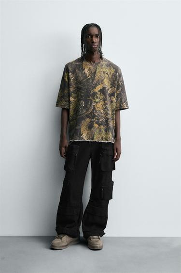 Zara Толстовка с абстрактным принтом