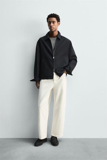 Zara Куртка-рубашка шерсть на молнии