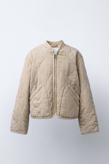 Zara Стеганая куртка с эффектом флюидности