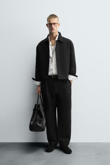 Zara Куртка-рубашка свободного кроя с карманами