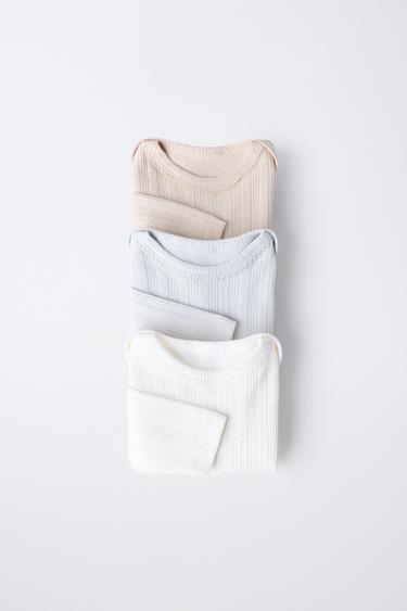 Zara 6 месяцев - 3 года/набор из трех боди с длинными рукавами