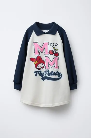 Платье из мягкой ткани с рукавами реглан MY MELODY © SANRIO