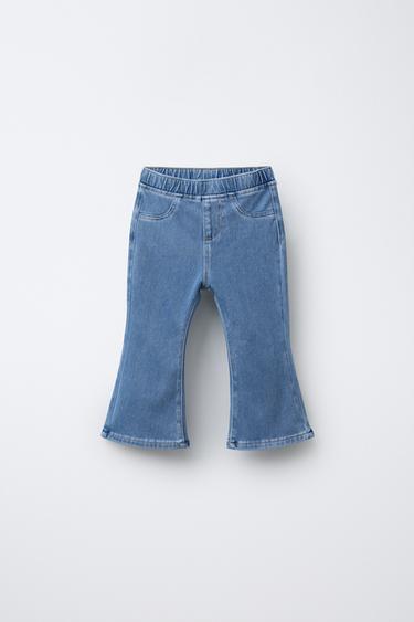 Zara Легинсы FLARE с эффектом денима купить с доставкой.