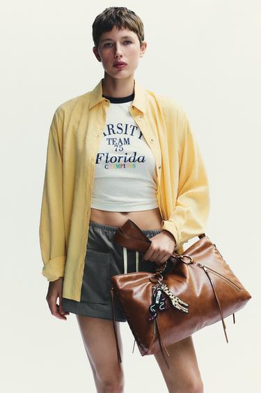 Zara Сумка-шопер с бахромой