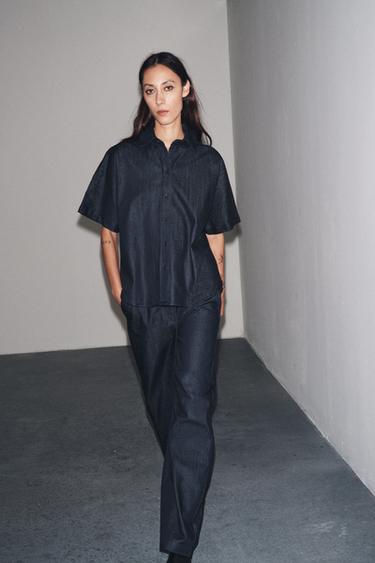 Zara Джинсовая рубашка — ZW COLLECTION