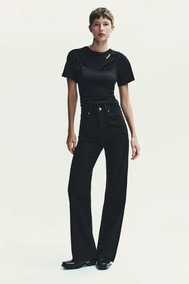 Джинсы TRF WIDE LEG с высокой посадкой