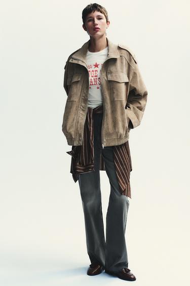 Zara Джинсы TRF WIDE-LEG с высокой посадкой FULL LENGTH