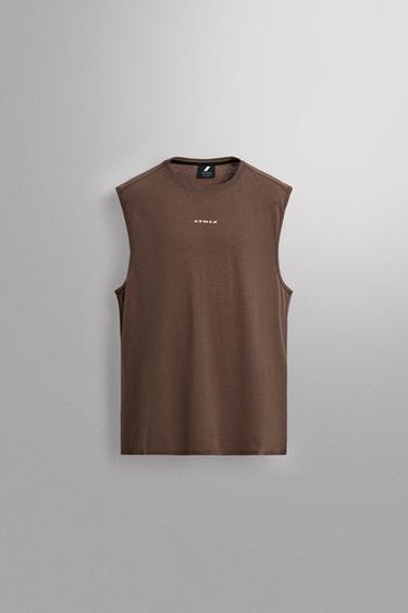 Zara Майка из льна и хлопка