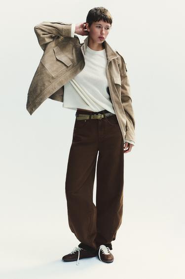 Zara Джинсы TRF BAGGY BALLOON со средней посадкой