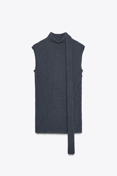 Zara Топ с текстурным шарфом