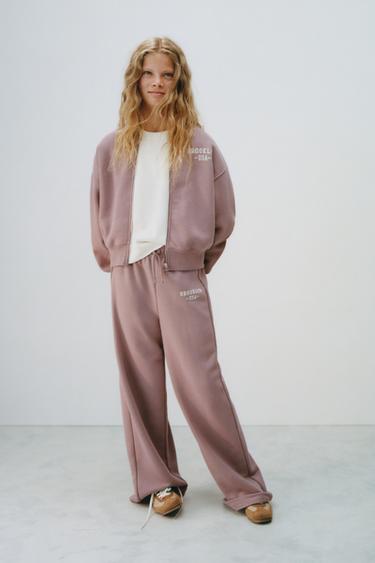 Zara Бомбер из флиса JOGGING