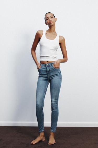 Zara Джинсы TRF SKINNY с высокой посадкой