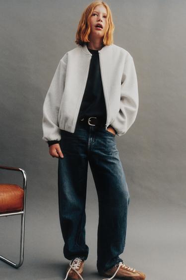 Zara Мягкая куртка-бомбер