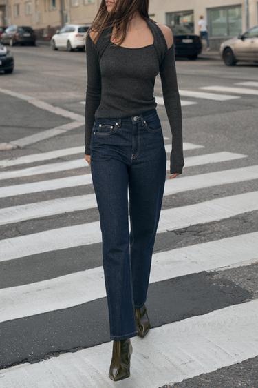 Zara Джинсы TRF MOM FIT с высокой посадкой