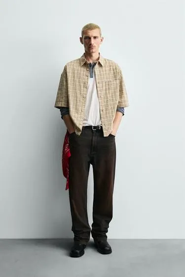 Рубашка BOXY FIT в клетку