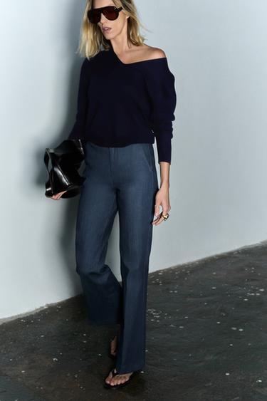 Zara Кожаная сумка-мешок асимметричного кроя