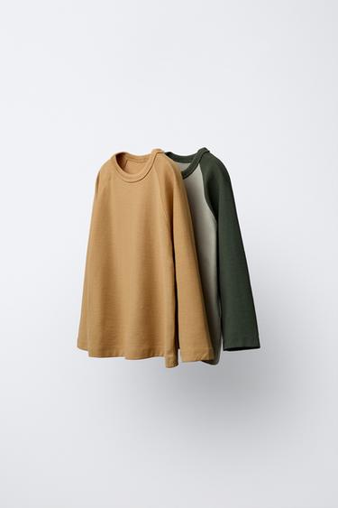 Zara Набор из двух футболок реглан с логотипом