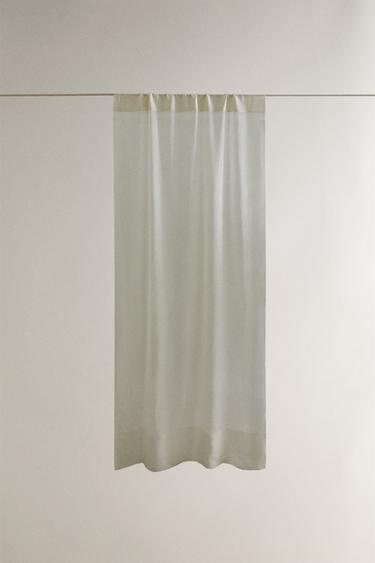 Zara Штора из льна с низкой плотностью купить с доставкой.