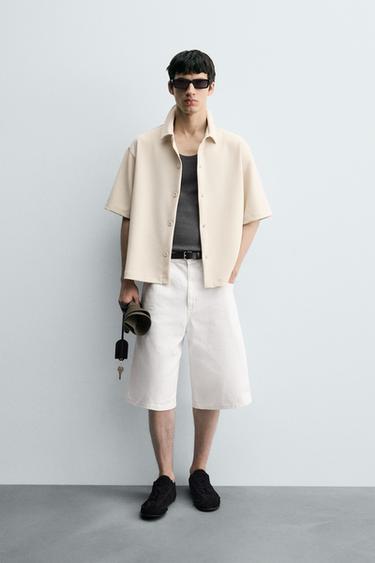 Zara Рубашка из рельефного интерлока