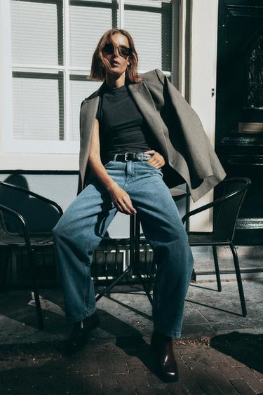 Zara MID-WAIST BAGGY JEANS