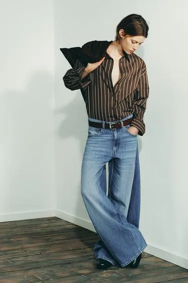 Джинсы OVERSIZE TRF со средней посадкой