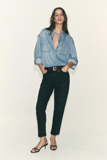 Zara Джинсы MOM FIT COMFORT Z.01 с высокой посадкой