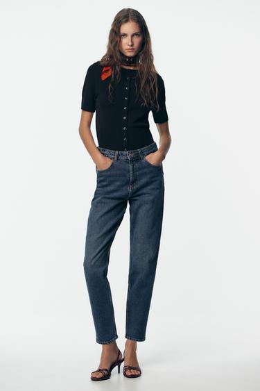 Zara Джинсы MOM FIT COMFORT Z.01 с высокой посадкой