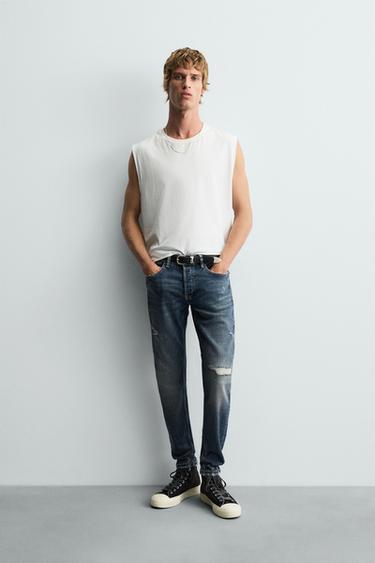 Zara Джинсы SKINNY FIT с разрезами