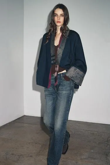 Кимоно JACQUARD с джинсовым эффектом