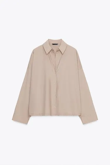 POPLIN SHIRT WITH BUTTONS