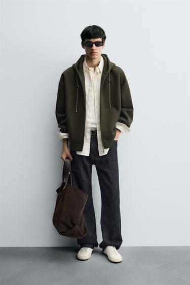 Zara Худи оверсайз из интерлока