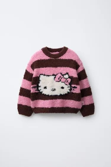 Свитер в полоску с принтом HELLO KITTY ©
