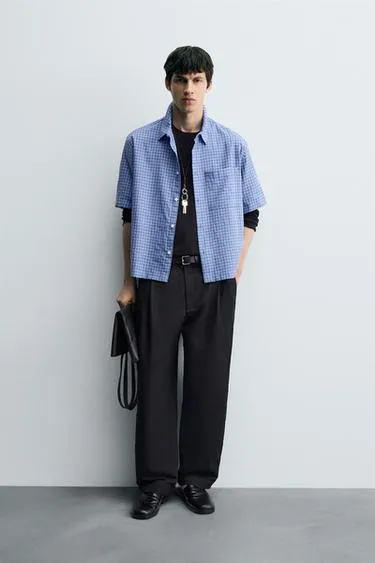 BOXY FIT CHECK SHIRT