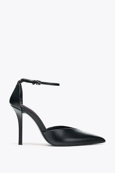 ANKLE STRAP HIGH-HEEL SHOES