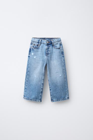 Zara Джинсы WIDE LEG со звездами