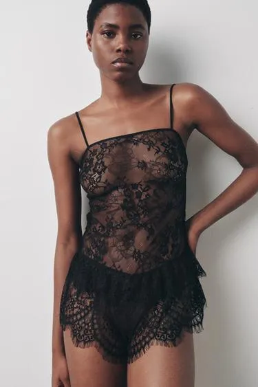 STRAPPY LACE JUMPSUIT