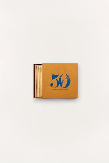Зажигалка 50-летия с белым наконечником (60 спичек)