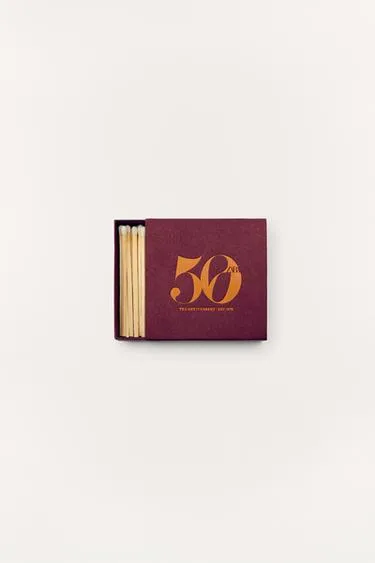50TH ANNIVERSARY WHITE-TIPPED MATCHBOX (60 MATCHES)