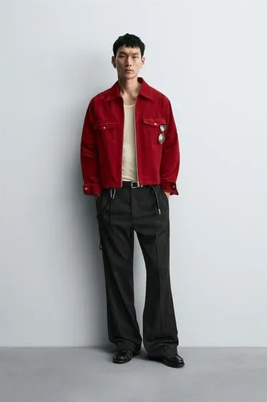 Куртка-рубашка BOXY FIT из вельвета