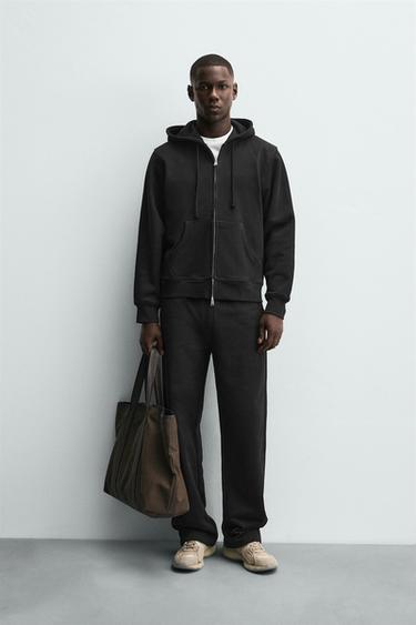 Zara Толстовка-худи на молнии HEAVY WEIGHT