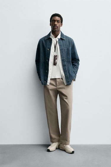 Zara Брюки STRAIGHT FIT из ткани с узором