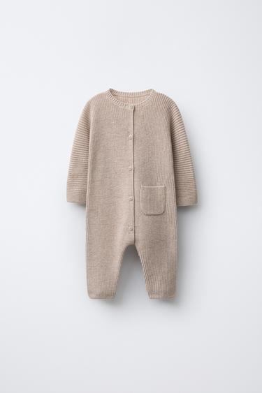 Zara Комбинезон из трикотажа с жемчужинами