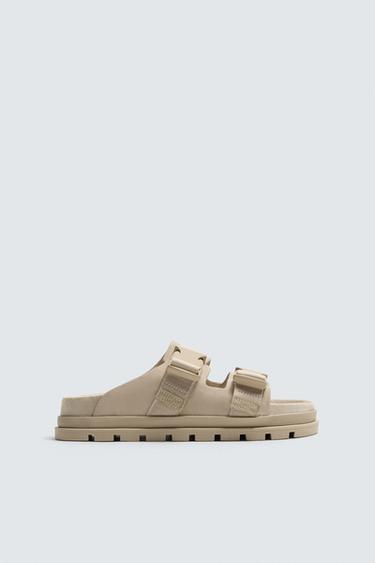 Zara Кожаные сандалии на объемной подошве