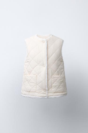 Zara Двусторонний жилет из искусственного меха купить с доставкой.