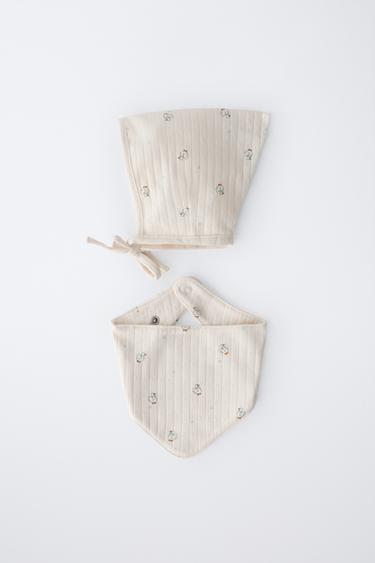 Zara Набор из чепчика и банданы с принтом «гуси»