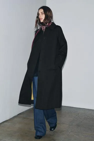 ZW COLLECTION LONG BUTTON-UP TRENCH COAT